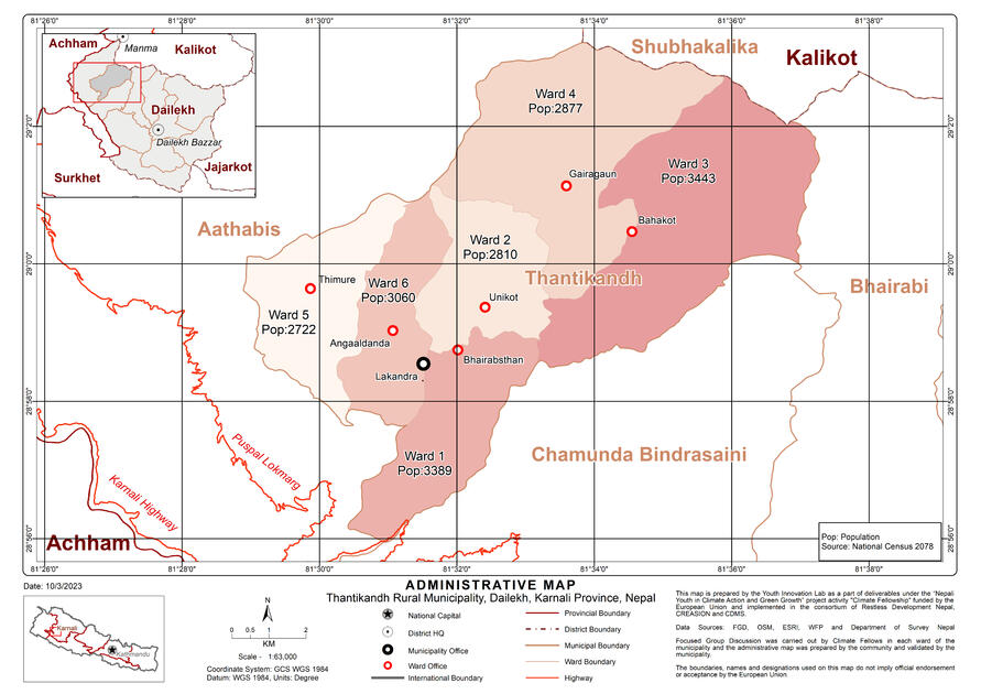 Administrative Map (WIN-DRR 2023)